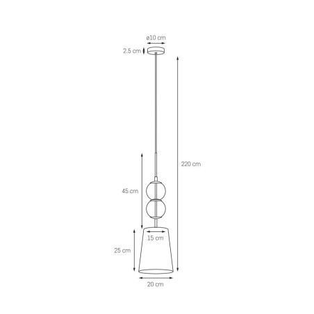Lampa wisząca Coco czarna Kaspa | Elegancki design, polska produkcja