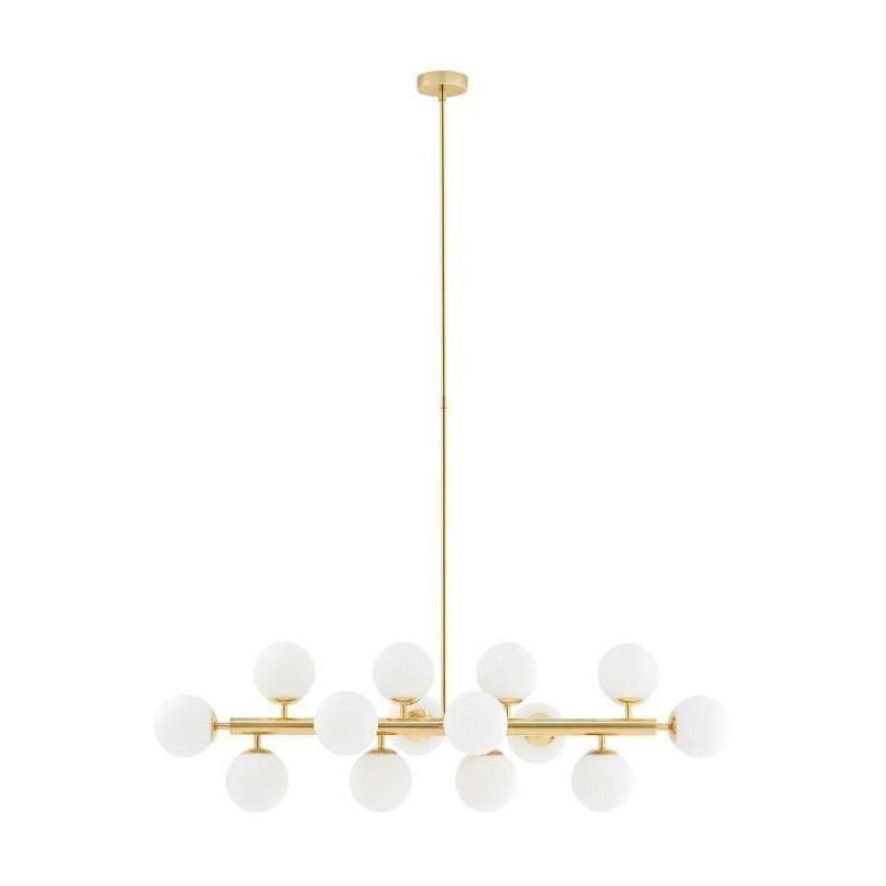 Lampa wisząca Cumulus XIV Kaspa - Szklane kule, biały/złoty
