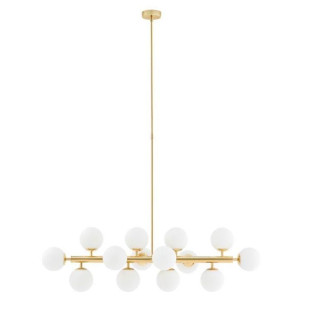 Lampa wisząca Cumulus XIV Kaspa - Szklane kule, biały/złoty