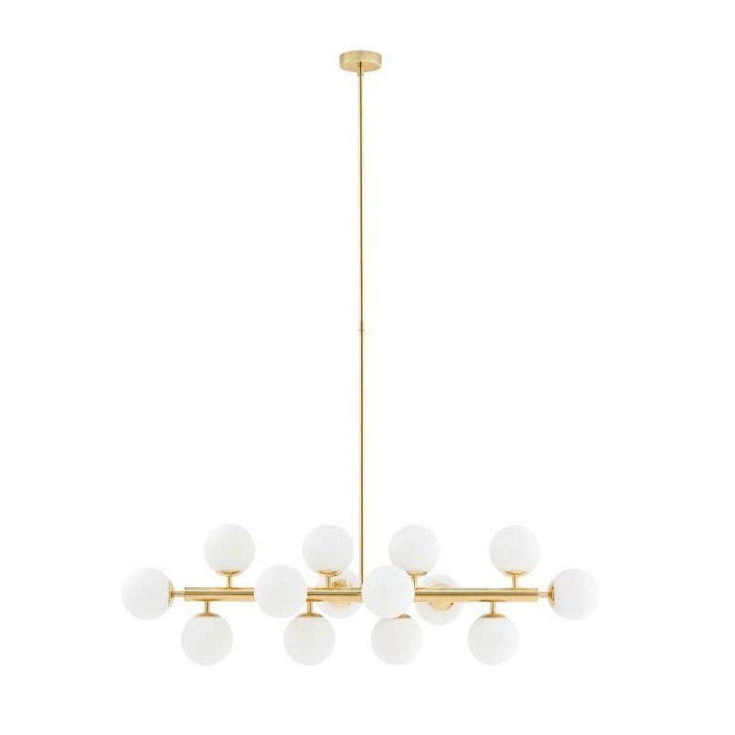 Lampa wisząca Cumulus XIV Kaspa - Szklane kule, biały/złoty