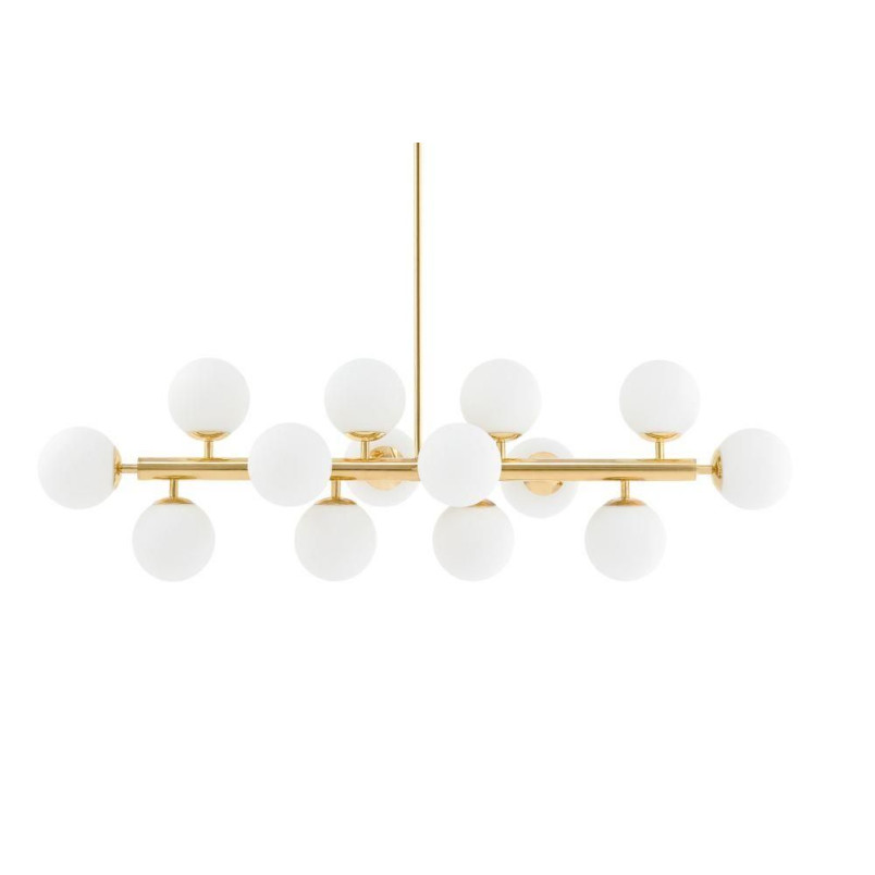 Lampa wisząca Cumulus XIV Kaspa - Szklane kule, biały/złoty