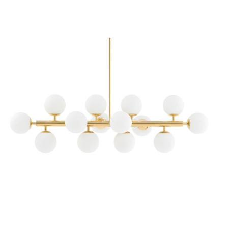 Lampa wisząca Cumulus XIV Kaspa - Szklane kule, biały/złoty