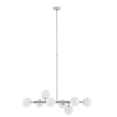 Lampa wisząca Cumulus VIII - Kaspa | Szklane kule, biały/chrom