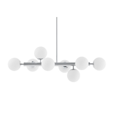 Lampa wisząca Cumulus VIII - Kaspa | Szklane kule, biały/chrom