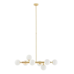 Lampa wisząca Cumulus VIII Kaspa - Szkło, Biały/Złoty | Sklep z lampami