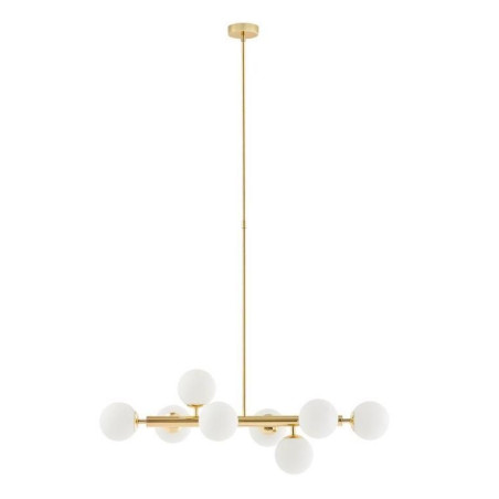 Lampa wisząca Cumulus VIII Kaspa - Szkło, Biały/Złoty | Sklep z lampami