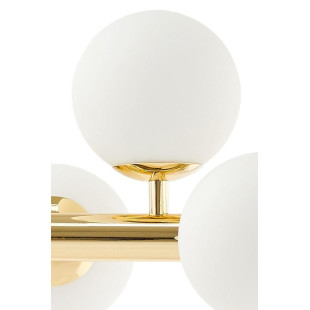 Lampa Sufitowa Cumulus VIII Kaspa | Szklane Kule | Biały/Złoty