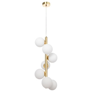 Lampa wisząca Cumulus VII Kaspa: Szklane kule, biały/złoty | Sklep