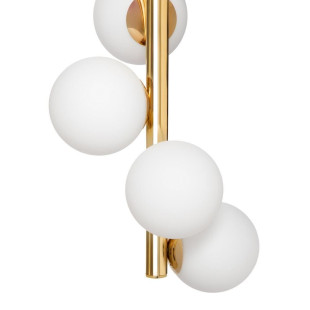 Lampa wisząca Cumulus VII Kaspa: Szklane kule, biały/złoty | Sklep
