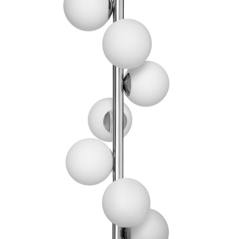 Lampa wisząca Cumulus VII Kaspa | Szklane kule, biały/chrom
