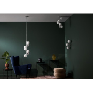 Lampa wisząca Cumulus VII Kaspa | Szklane kule, biały/chrom