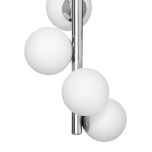 Lampa wisząca Cumulus VII Kaspa | Szklane kule, biały/chrom