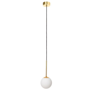 Lampa wisząca Lamia: Kula szklana, biały/złoty | Sklep Kaspa