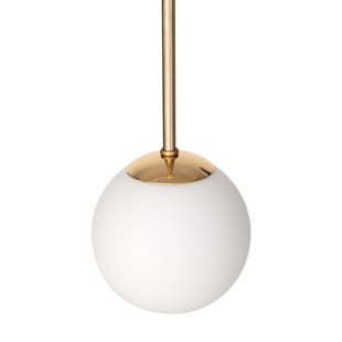 Lampa wisząca Lamia: Kula szklana, biały/złoty | Sklep Kaspa