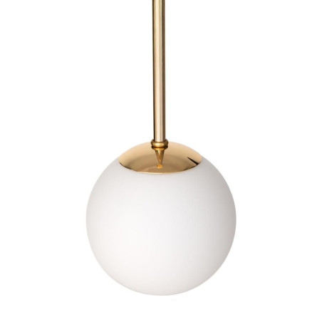 Lampa wisząca Lamia: Kula szklana, biały/złoty | Sklep Kaspa