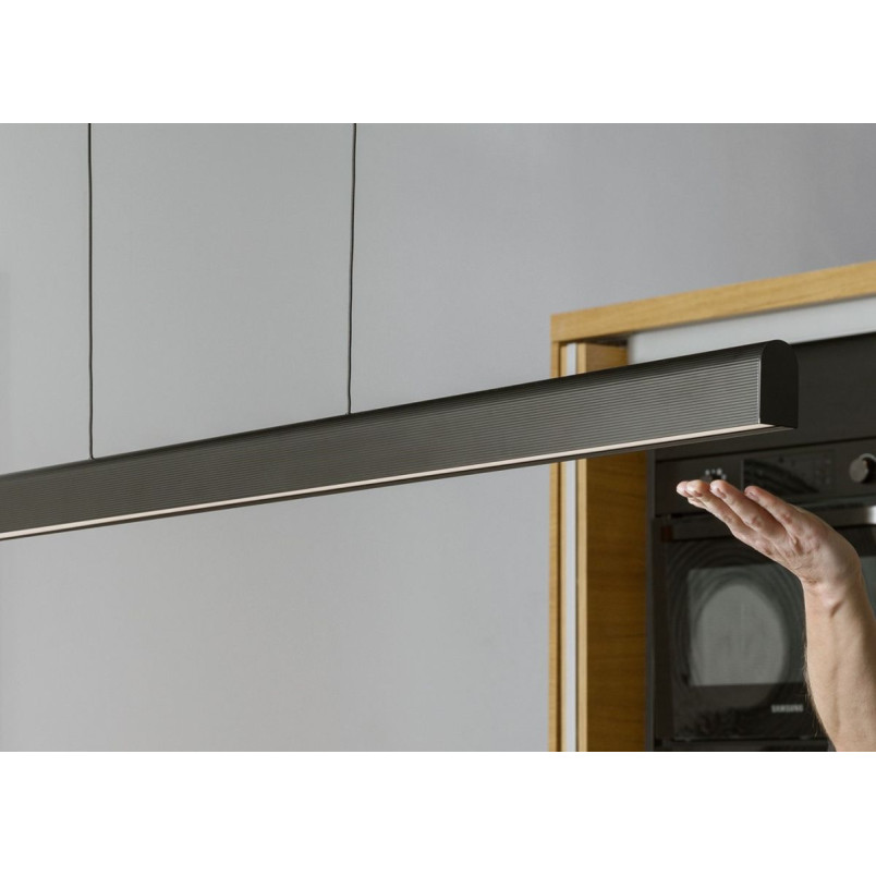 Lampa Linea LED 140cm Czarna Kaspa | Nowoczesna Wisząca