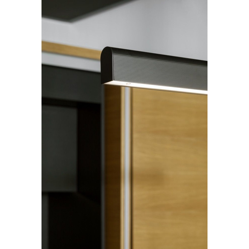 Lampa Linea LED 140cm Czarna Kaspa | Nowoczesna Wisząca