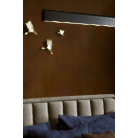 Lampa Linea LED 140cm Czarna Kaspa | Nowoczesna Wisząca