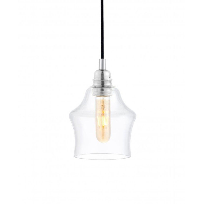 Lampa wisząca retro Kaspa Longis II - Szkło, Chrom | Sklep