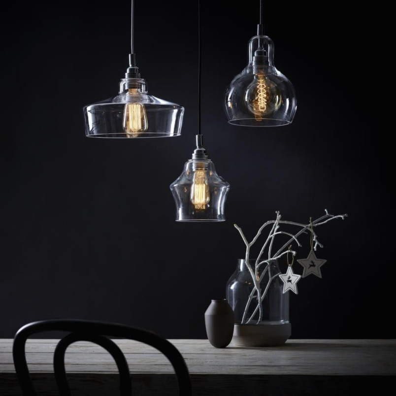 Lampa wisząca retro Kaspa Longis II - Szkło, Chrom | Sklep