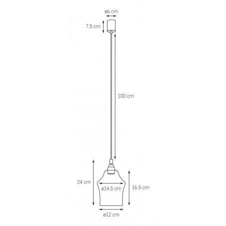 Lampa wisząca retro Kaspa Longis II - Szkło, Chrom | Sklep