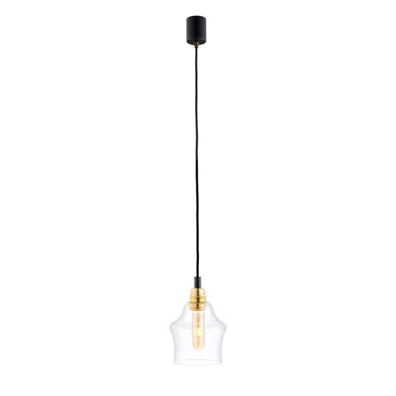 Lampa wisząca retro Kaspa Longis II Gold - Szkło, E27 | Kup online