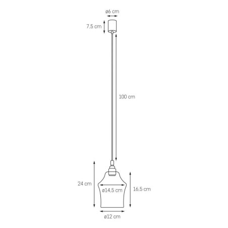 Lampa wisząca retro Kaspa Longis II Gold - Szkło, E27 | Kup online