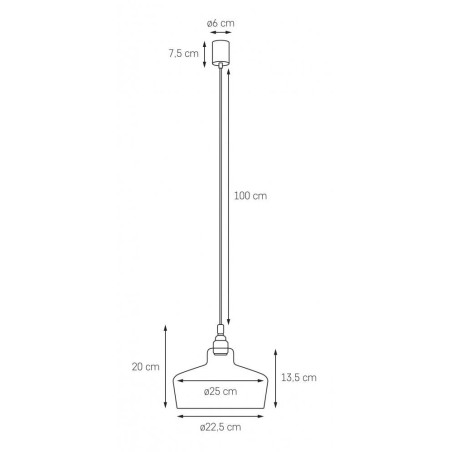 Lampa wisząca retro Kaspa Longis III - Szkło, Chrom - Kup online