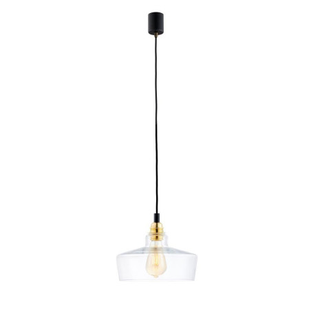 Lampa wisząca retro Longis III Gold - Kaspa | Szkło, E27