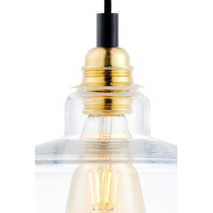 Lampa wisząca retro Longis III Gold - Kaspa | Szkło, E27
