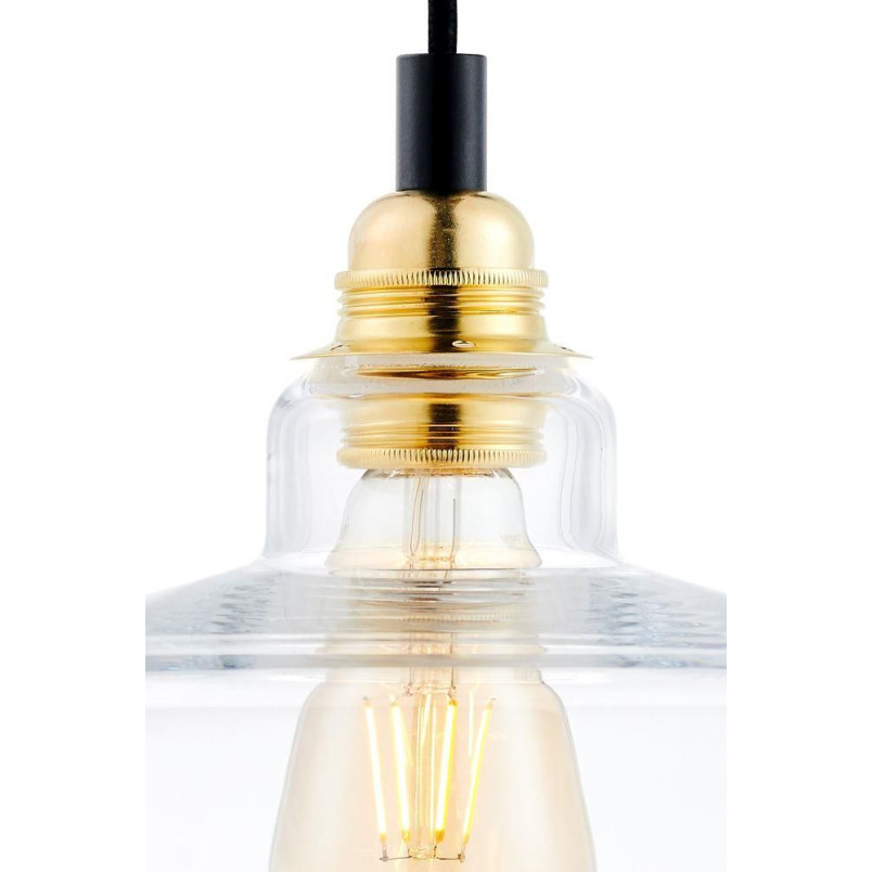 Lampa wisząca retro Longis III Gold - Kaspa | Szkło, E27