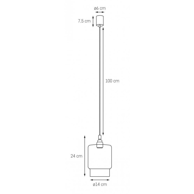 Lampa wisząca retro Longis IV - Kaspa | Szkło, E27, 18cm