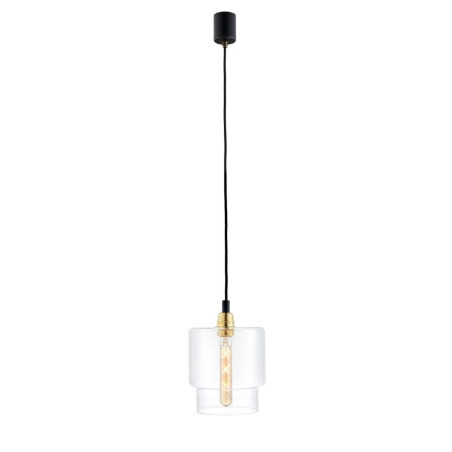 Lampa wisząca retro Kaspa Longis IV Gold - Szkło, 18cm