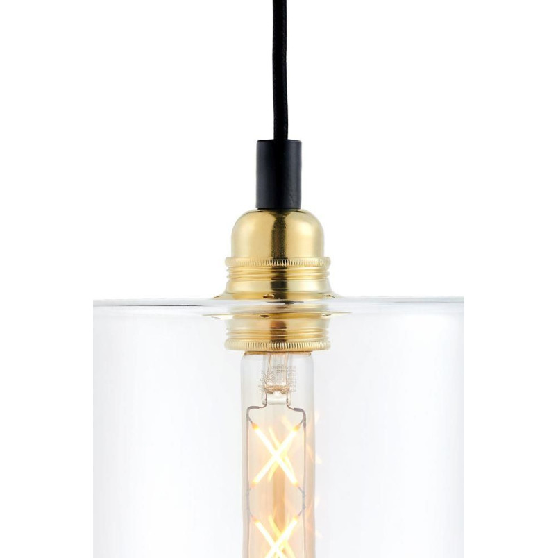 Lampa wisząca retro Kaspa Longis IV Gold - Szkło, 18cm