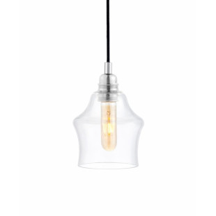 Lampa wisząca retro Kaspa Longis 70cm - Szkło, Chrom | Kup teraz!