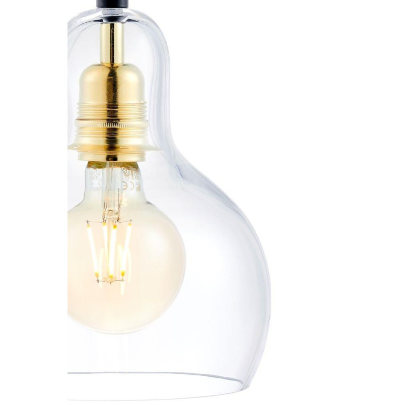 Lampa wisząca retro Kaspa Longis 70cm - Szkło, 3 punkty