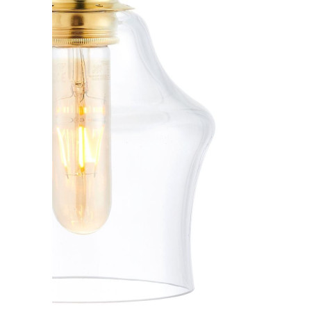 Lampa wisząca retro Kaspa Longis 70cm - Szkło, 3 punkty