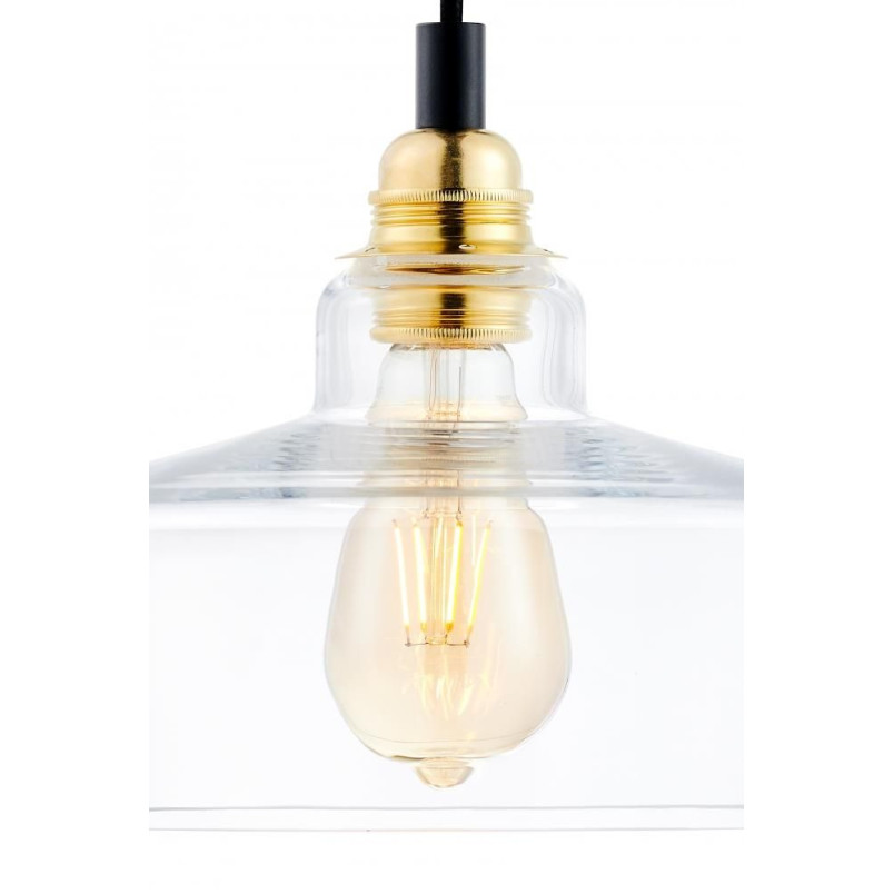 Lampa wisząca retro Kaspa Longis 70cm - Szkło, 3 punkty