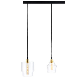 Lampa wisząca retro Kaspa Longis 115cm - Szkło, 4 punkty