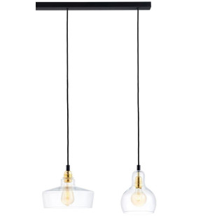 Lampa wisząca retro Kaspa Longis 115cm - Szkło, 4 punkty