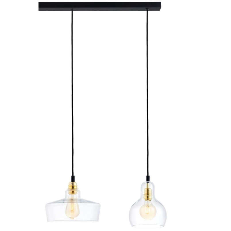 Lampa wisząca retro Kaspa Longis 115cm - Szkło, 4 punkty