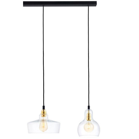 Lampa wisząca retro Kaspa Longis 115cm - Szkło, 4 punkty