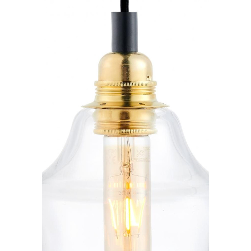 Lampa wisząca retro Kaspa Longis 115cm - Szkło, 4 punkty
