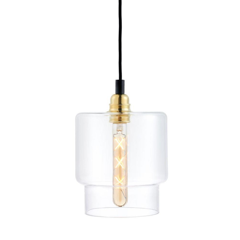Lampa wisząca retro Kaspa Longis 115cm - Szkło, 4 punkty
