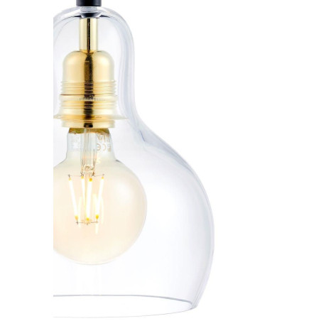 Lampa wisząca retro Kaspa Longis | Szkło, 3 punkty, 30cm