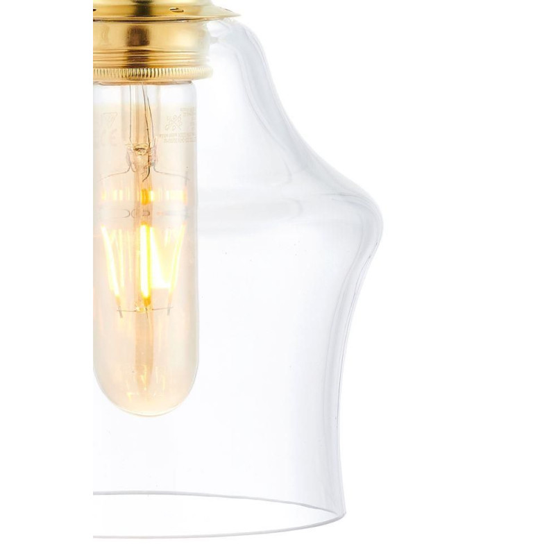 Lampa wisząca retro Kaspa Longis | Szkło, 3 punkty, 30cm