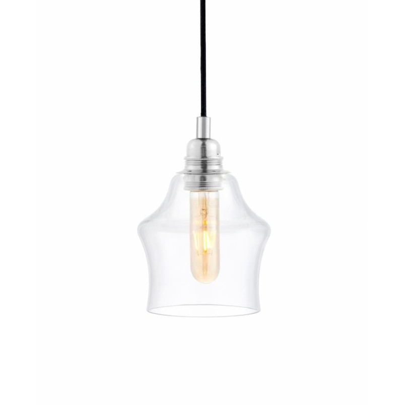 Lampa wisząca retro Kaspa Longis | 5 punktów, szkło, chrom