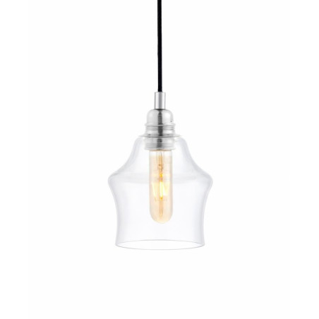 Lampa wisząca retro Kaspa Longis | 5 punktów, szkło, chrom
