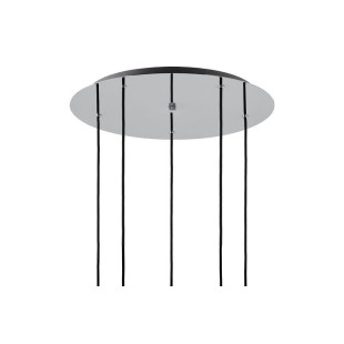 Lampa wisząca retro Kaspa Longis | 5 punktów, szkło, chrom