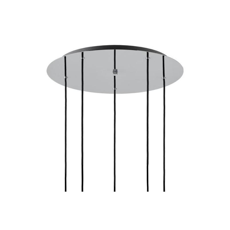 Lampa wisząca retro Kaspa Longis | 5 punktów, szkło, chrom